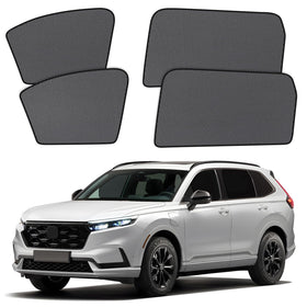 XCBYT front window shade fitted on CRV showing maintained mirror visibility and cooling benefit