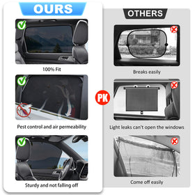 XCBYT shades installed in CRV interior showing passenger privacy and cooler cabin benefit