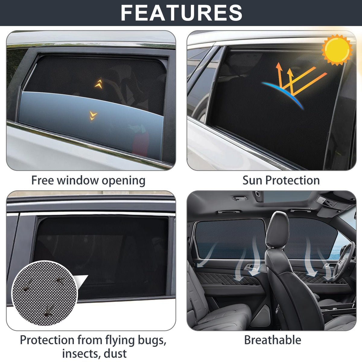 Detail of XCBYT magnetic attachment on CRV window frame for secure hold benefit