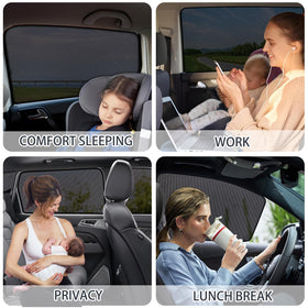 XCBYT rear window shade covering full rear side window for privacy and sun protection