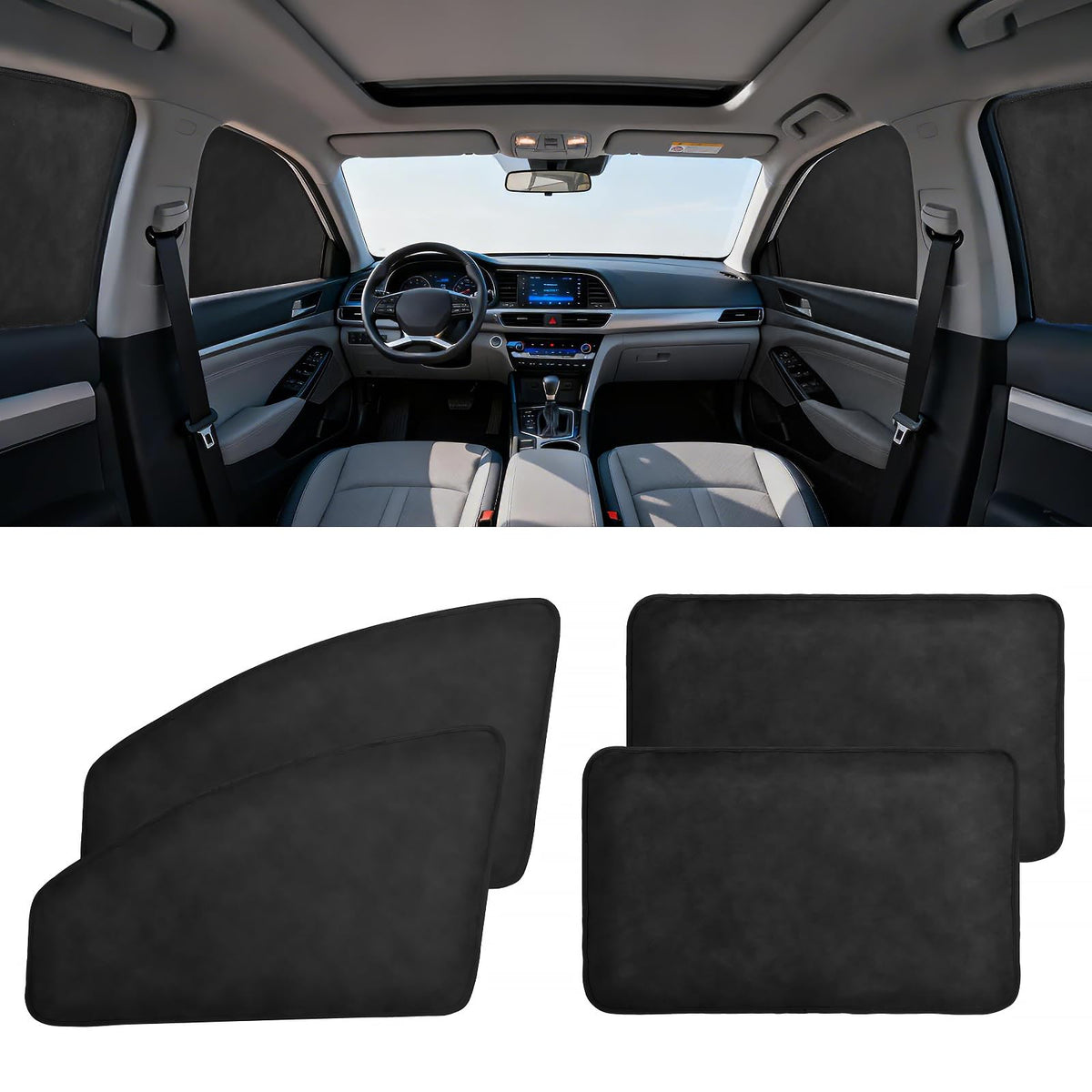 XCBYT front triangular panel installed showing full blackout benefit
