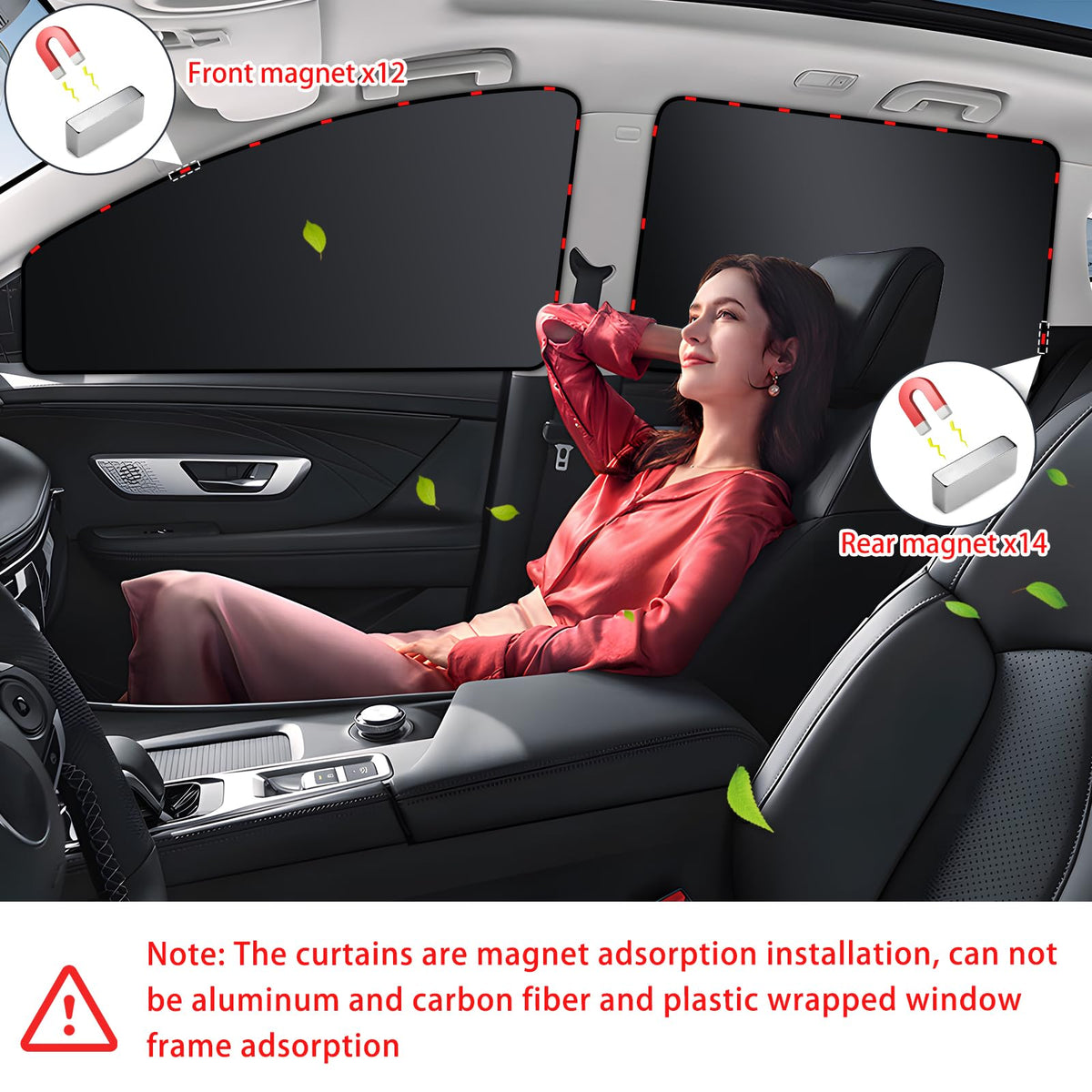 XCBYT installed on side window blocking light, keeps cabin cool