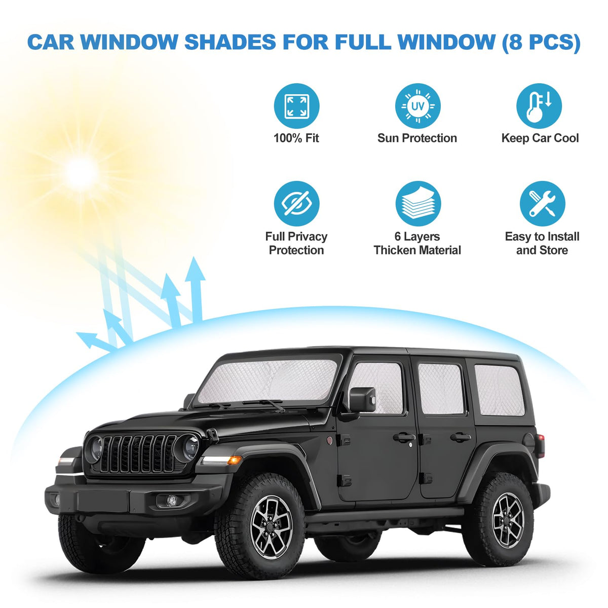 XCBYT rear window panels covering back windows to prevent light seepage