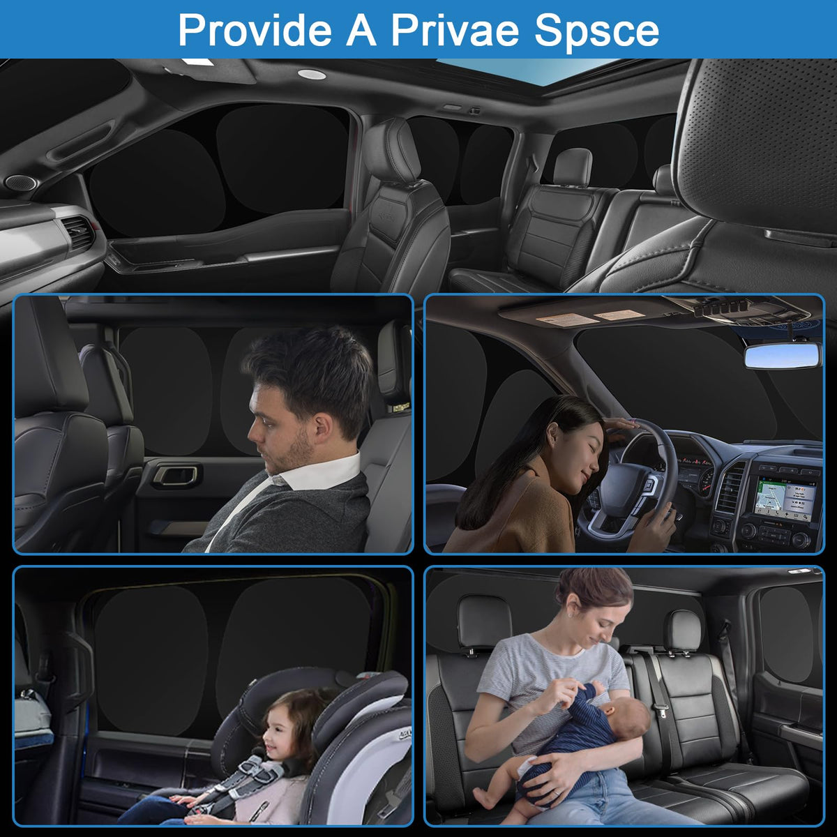 XCBYT side window shade fitted to F150 showing tailored fit and privacy benefit