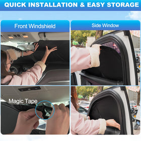 XCBYT shades used for camping showing privacy and cooler cabin while parked