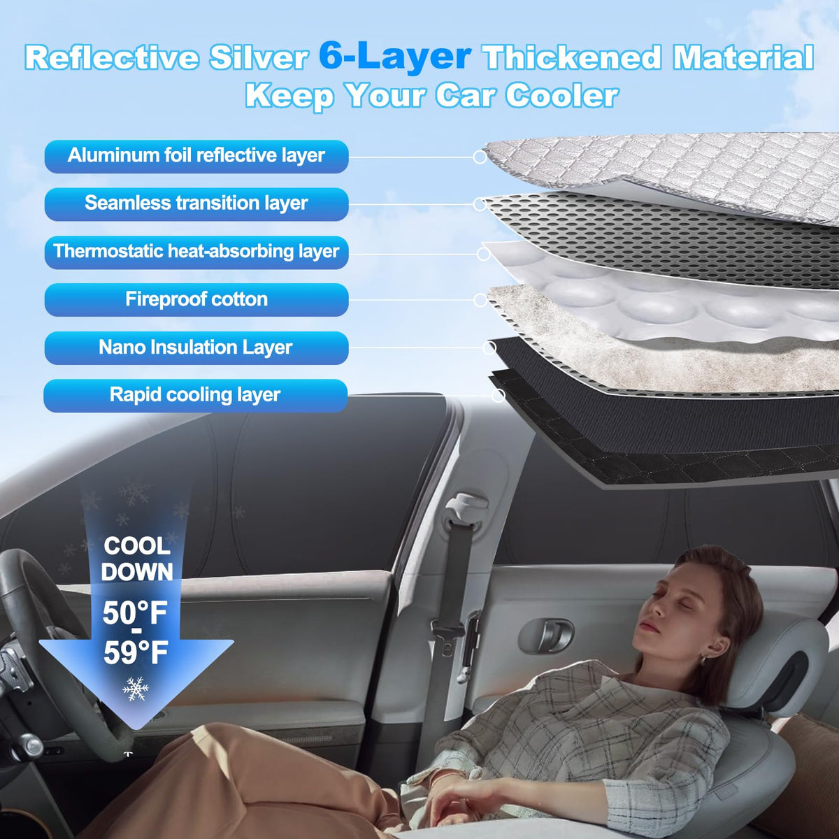 XCBYT side window close-up showing tailored fit and complete coverage benefit