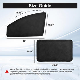 XCBYT panels laid flat with measurements for easy fitting guidance