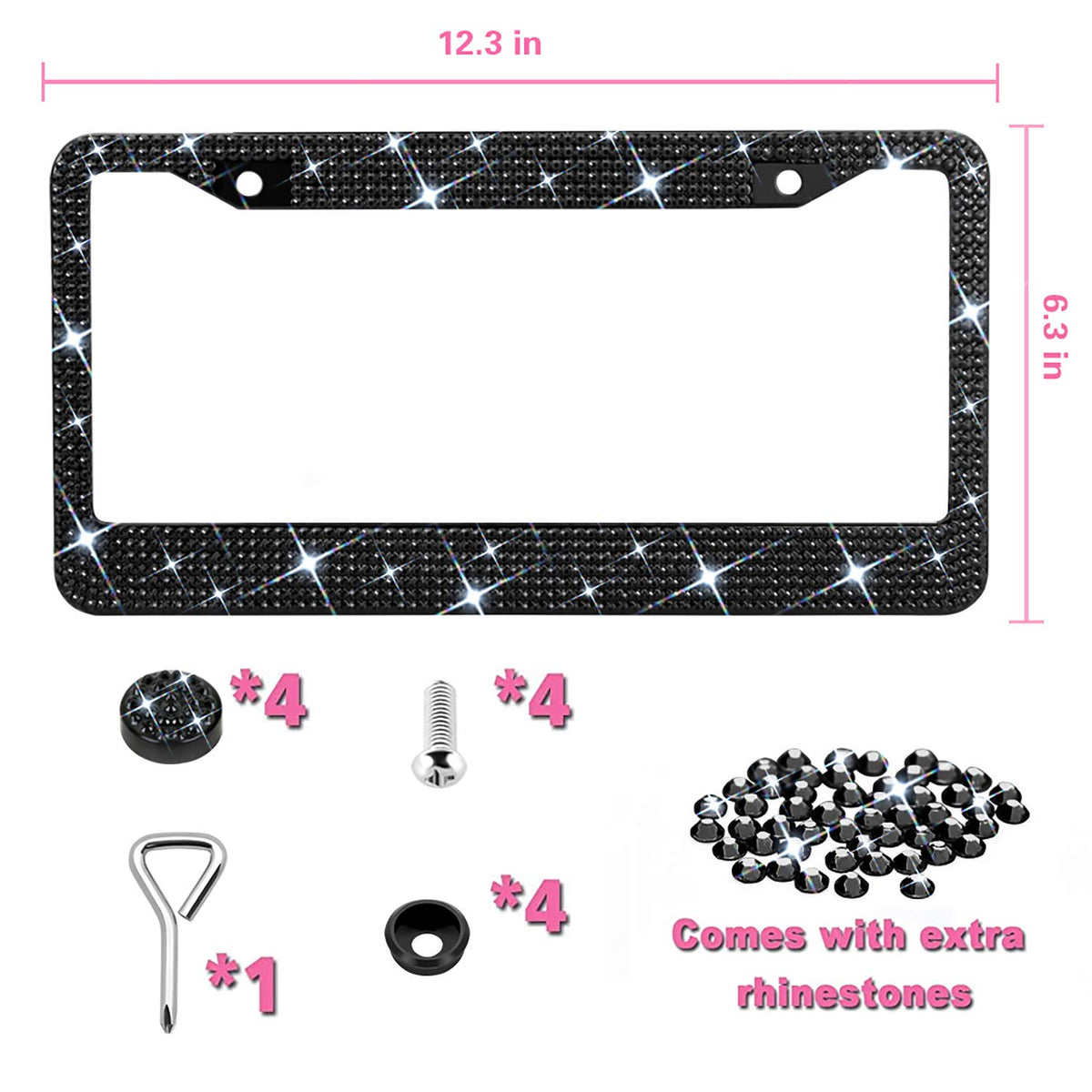 XCLPF close-up of 14-facet clear glass rhinestones highlighting reflective brilliance