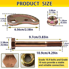 XDDPRO close-up of cam bolt surface and machining for reliable alignment adjustment