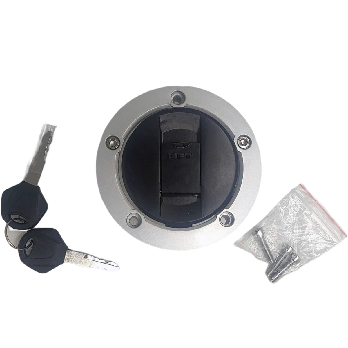 XDF fuel cap key and lock detail showing precise mechanism benefit