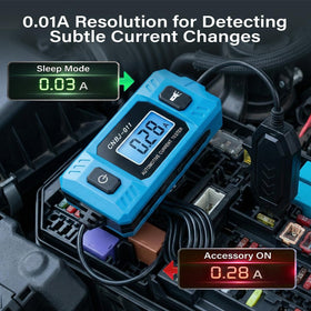 XENIVO readout showing small and large current values for accurate diagnosis