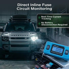 XENIVO inserted into fuse slot demonstrating inline testing and protection