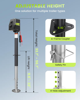 Xenjum installed on an A-frame trailer demonstrating fit and reliable lifting benefit