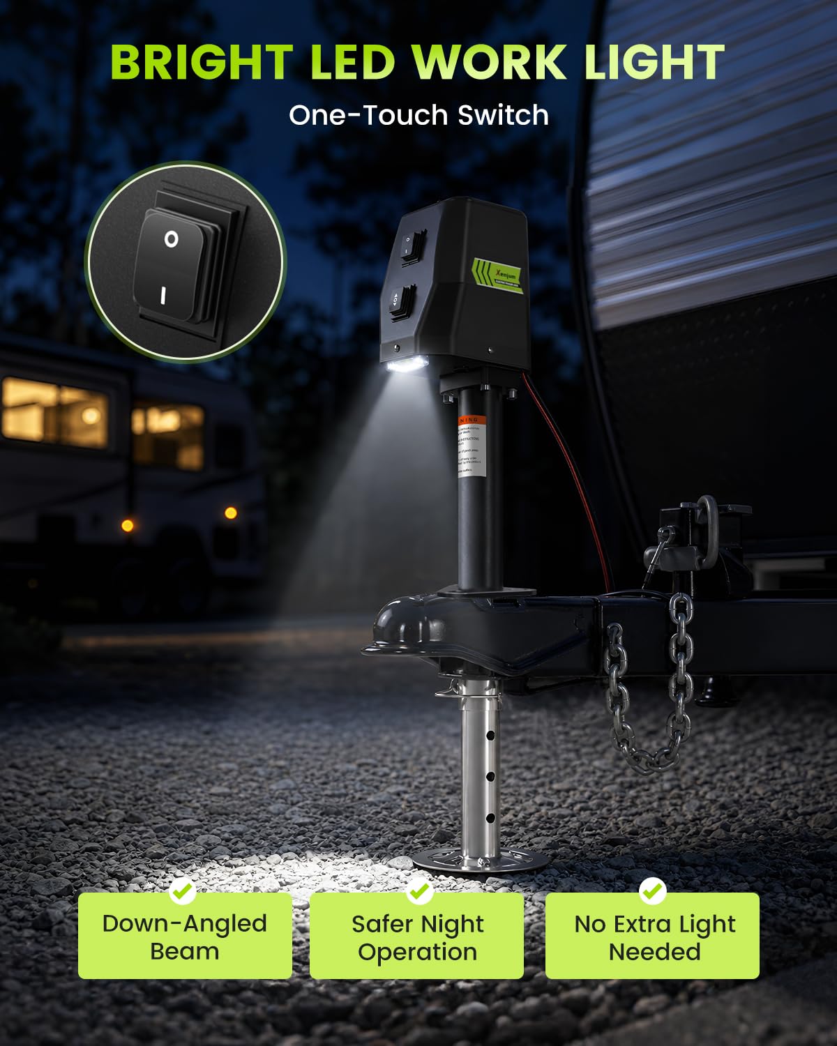 Xenjum waterproof cover with D-rings keeping chains elevated and protected