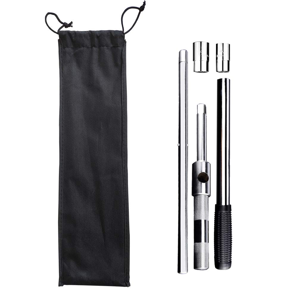 Xergur set beside ruler illustrating 23 inch extended length and scale