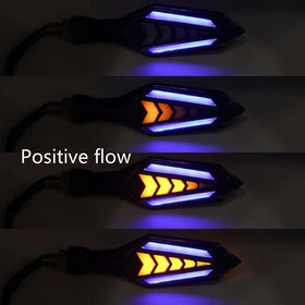 Xerial Mailaier close-up of 14 amber LEDs highlighting bright sequential flow effect