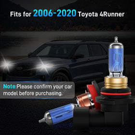 XFLHEHD bulbs installed in a 4Runner headlight, improved visibility and clean beam