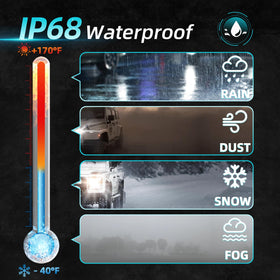 XFLHEHD fog lights splashing water proving IP68 resistance