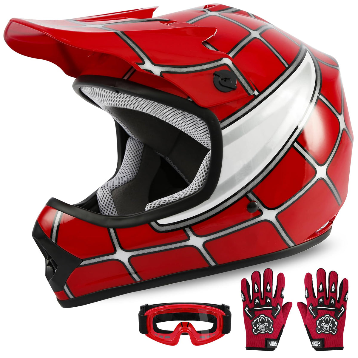 XFMT front view Red Spider helmet showing design and fit benefit visibility
