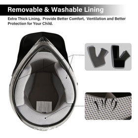 XFMT helmet inner liner closeup showing removable washable comfort pads