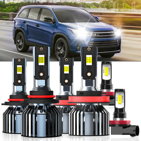 XG Glitter front pack showing Highlander-compatible bulbs and easy install benefit