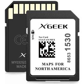 XGEEK SD card front view showing product and plug-and-play benefit