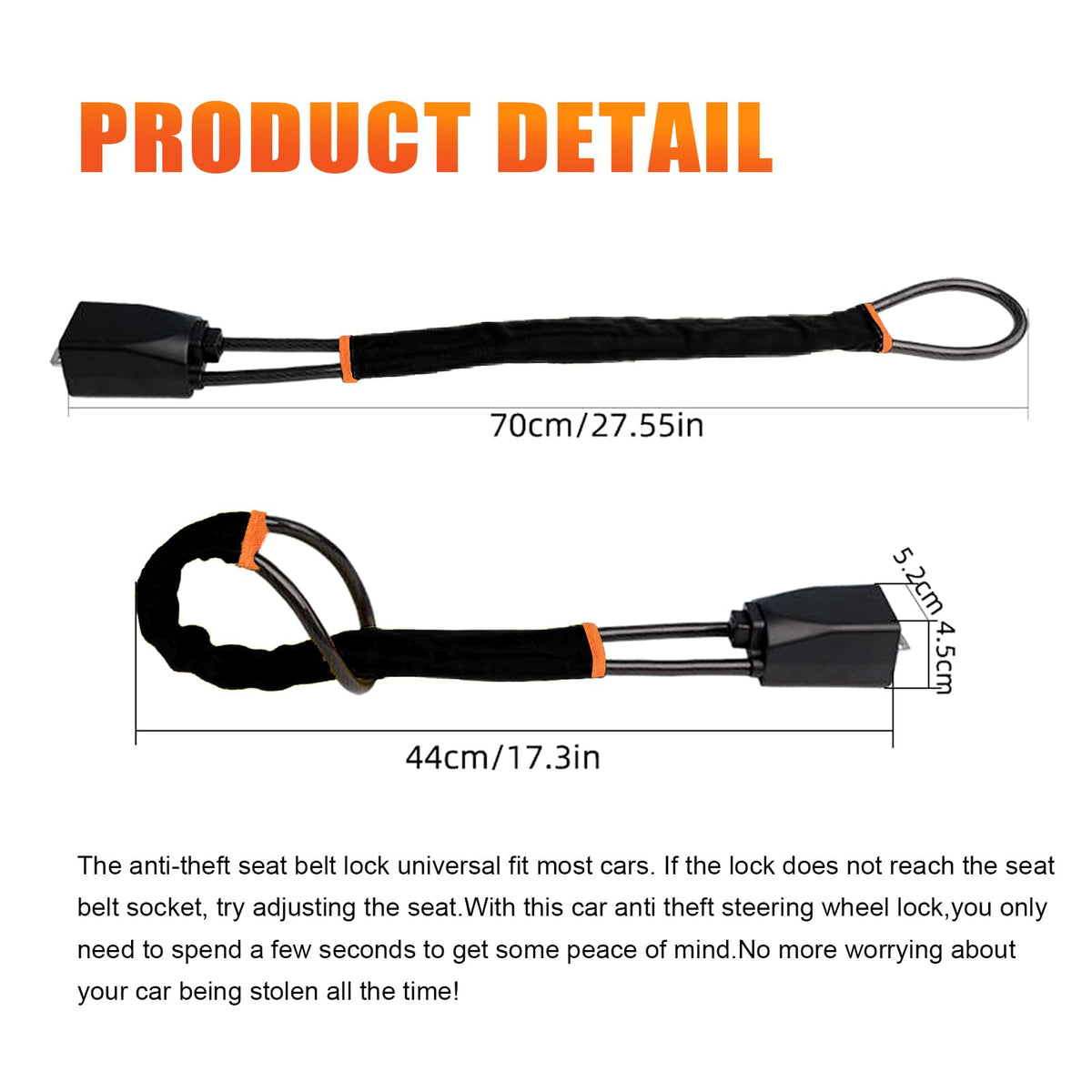 XGWZ used in seat belt mode showing versatile security