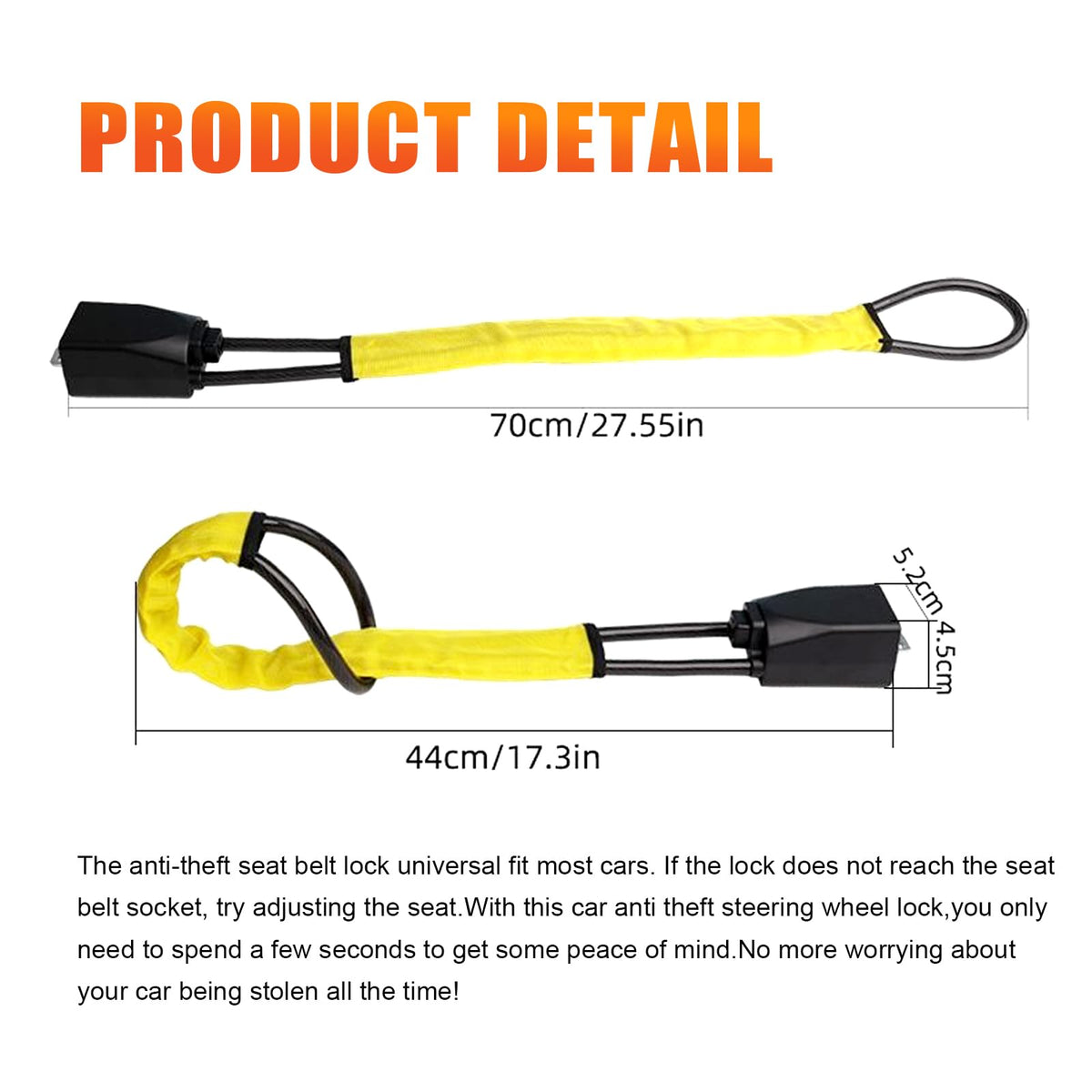 XGWZ in seat belt lock mode inside vehicle showing dual-function security benefit