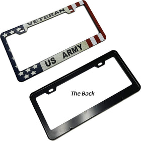 XHuiZio frame mounted on car bumper, patriotic look on vehicle benefit