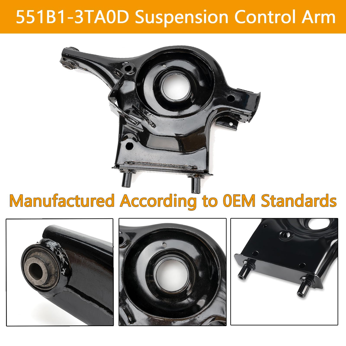 Xiaoyudou angled profile of control arm, shows precise fit and reinforcement