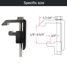 Xiaoyudou side profile showing clamp shape and rail contact for reliable hold