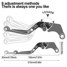 XIDAODIT ergonomic reach comparison showing lever position options for comfort