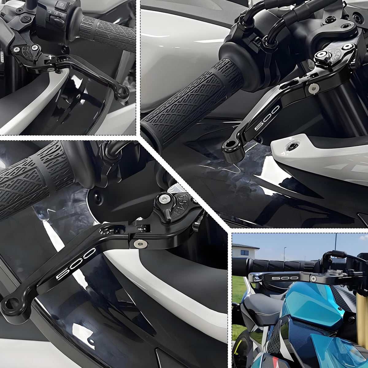 XIDAODIT levers installed on Kawasaki handlebar showing improved control feel