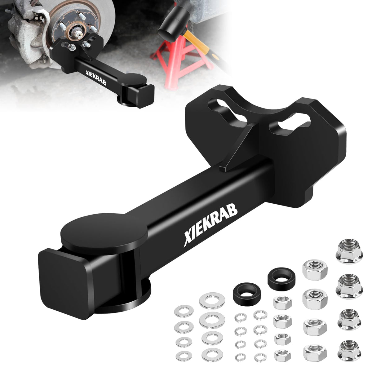 XIEKRAB front-packed kit showing all components and fast organization benefit