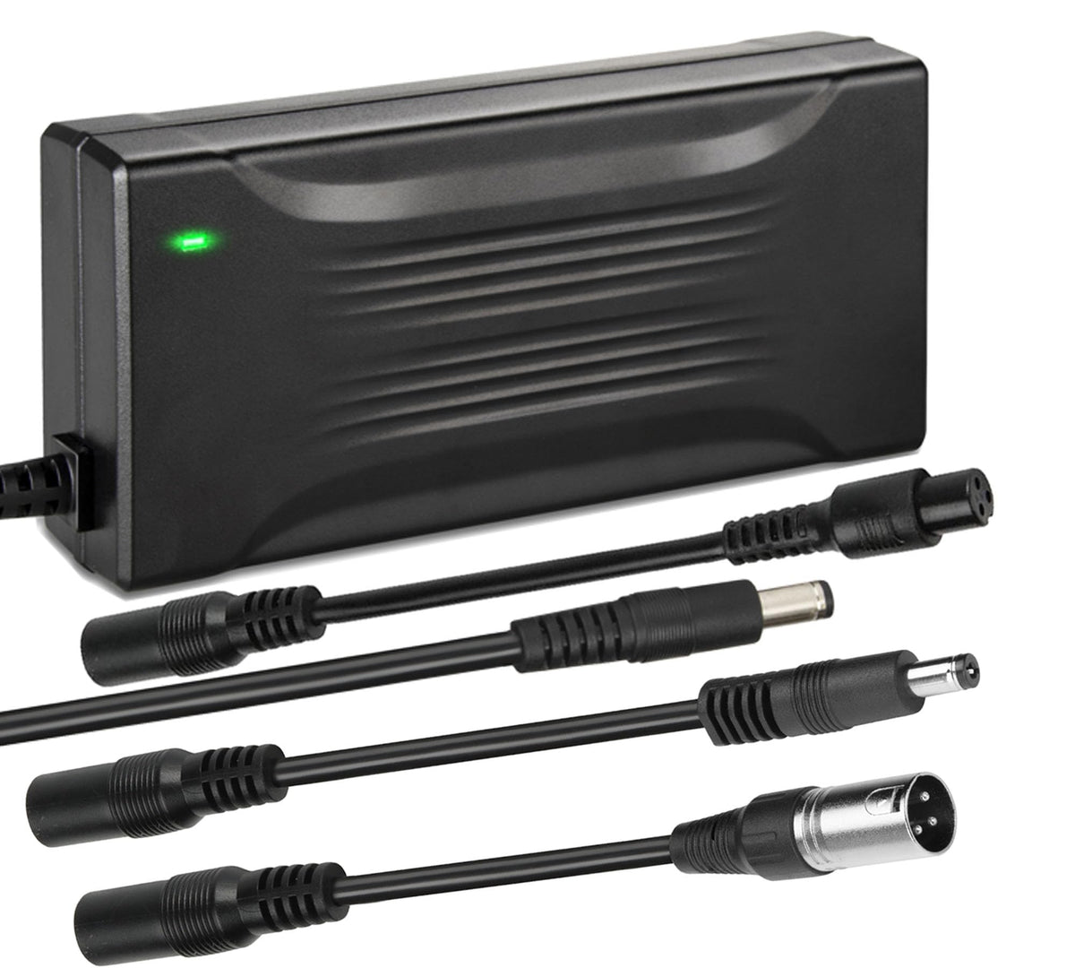 Xietongpo front view of charger showing compact housing and label benefits