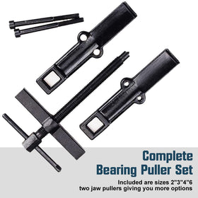 XIIW four puller sizes laid side-by-side showing scale and range
