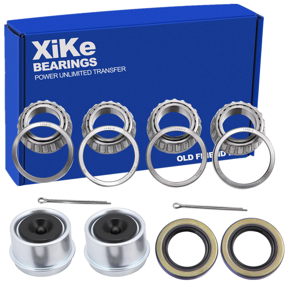 XiKe front packaging showing two complete bearing kits and labels for quick identification