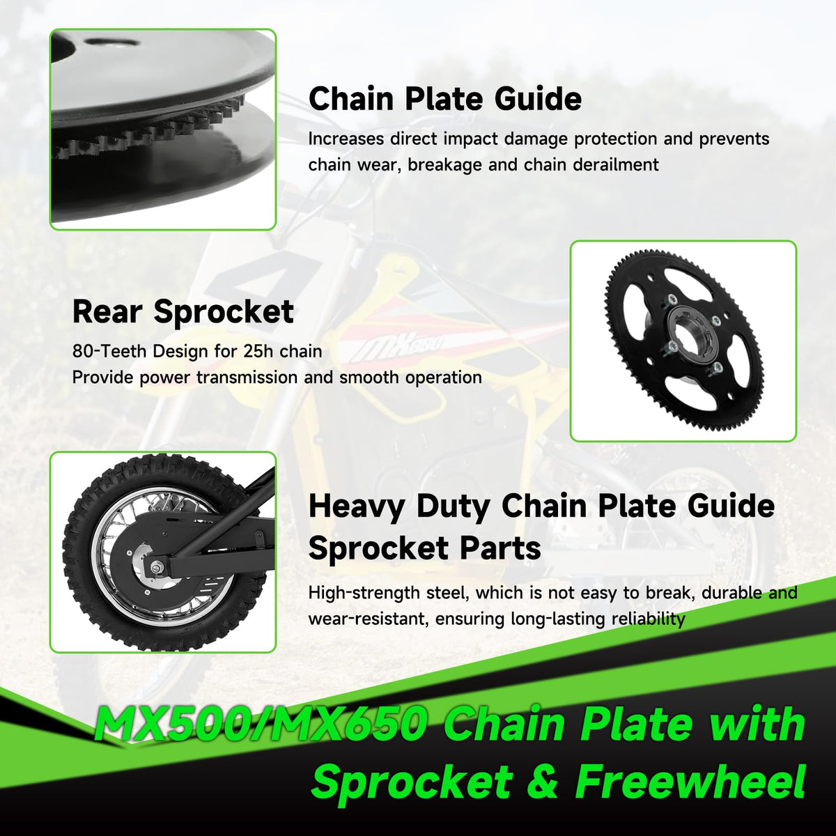 XIKOBY 13T motor sprocket side view showing compact, lightweight replacement advantage