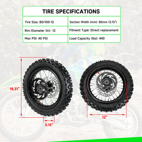 XIKOBY assembled wheel side profile highlighting correct rim and tire fit