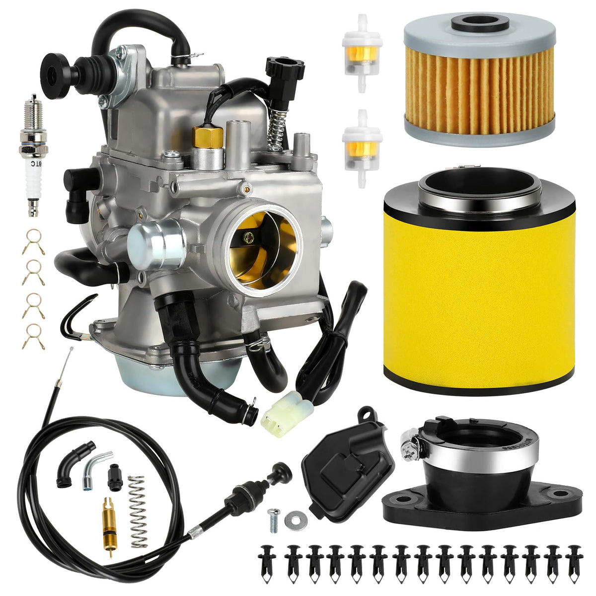 XIKOBY carburetor front view showing precise fit and quick install benefit