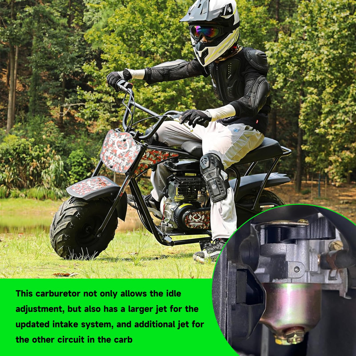 XIKOBY carburetor fuel line and filter closeup ensuring clean fuel delivery