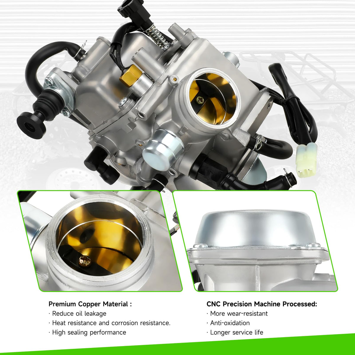 XIKOBY spark plug and fuel filters included to prevent jet clogging