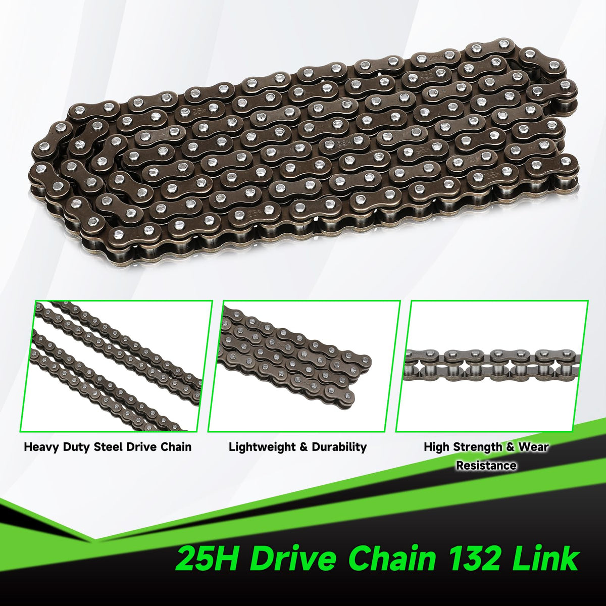 XIKOBY chain tensioner assembly with spring and bearings for consistent chain alignment