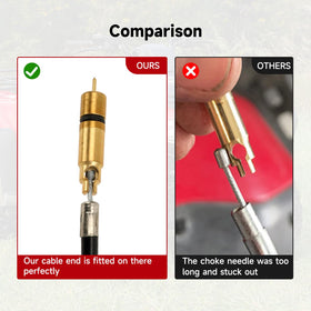 XIKOBY choke cable beside ruler for length and fit verification benefit