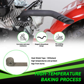XIKOBY exhaust installed on a mini bike showing enhanced sound and throttle response