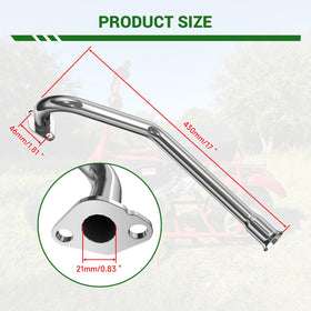 XIKOBY exhaust tip angle shot showing aerodynamic flare for better scavenging