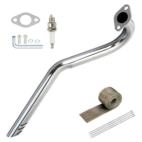 XIKOBY exhaust installed on mini bike rear showing increased legroom and safety