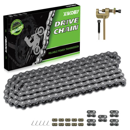 XIKOBY front packaging showing complete chain kit and included parts for quick repairs