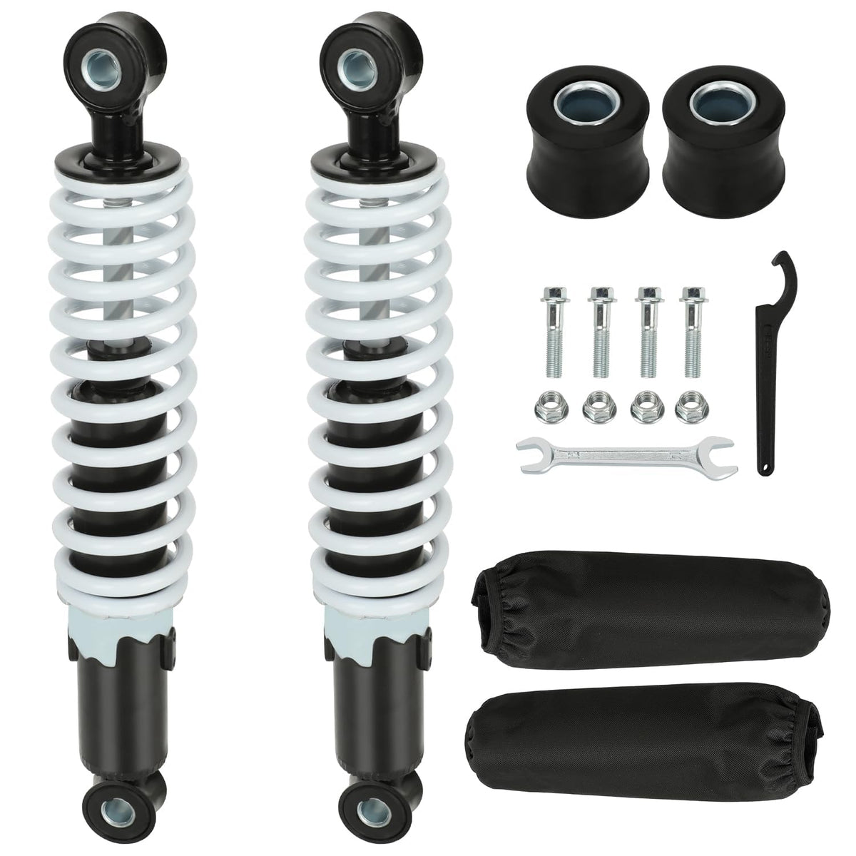 XIKOBY front shocks full kit showing components and upgrade benefit