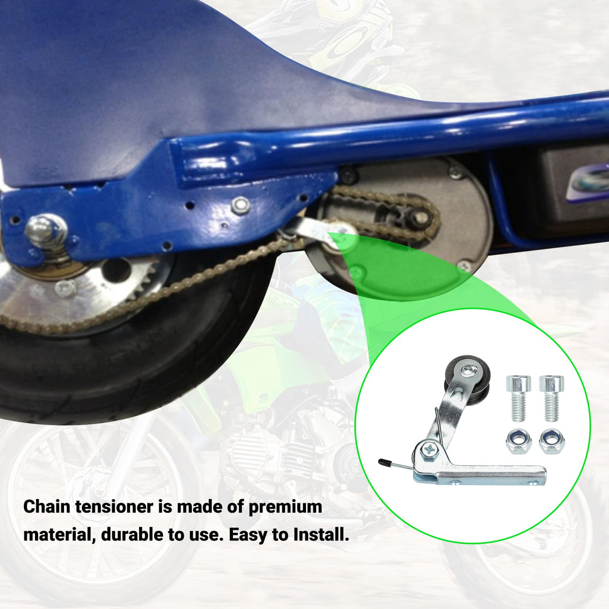 XIKOBY installation scale comparison beside scooter to show fitment clarity